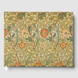 William Morris Pink Rose Border Florales Kunstwerk Gästebuch