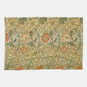 William Morris Pink Rose Border Florales Kunstwerk Geschirrtuch