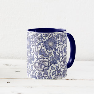 William Morris Pink Rose Wallpaper Pattern Tasse