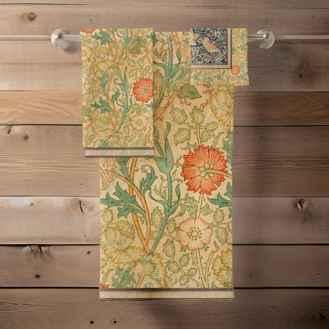 William * Morris Pink und Rose 1896 | Badhandtuch Set (Von Creator hochgeladen)