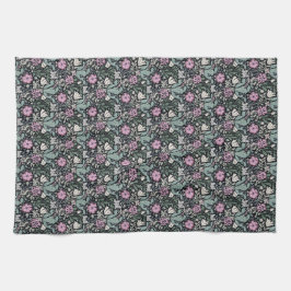 William Morris Pinker Mohn Botanical Viktorianisch Geschirrtuch