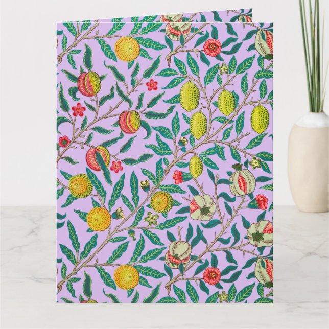 William Morris Pomegranat Violet Card Karte (Vorderseite)
