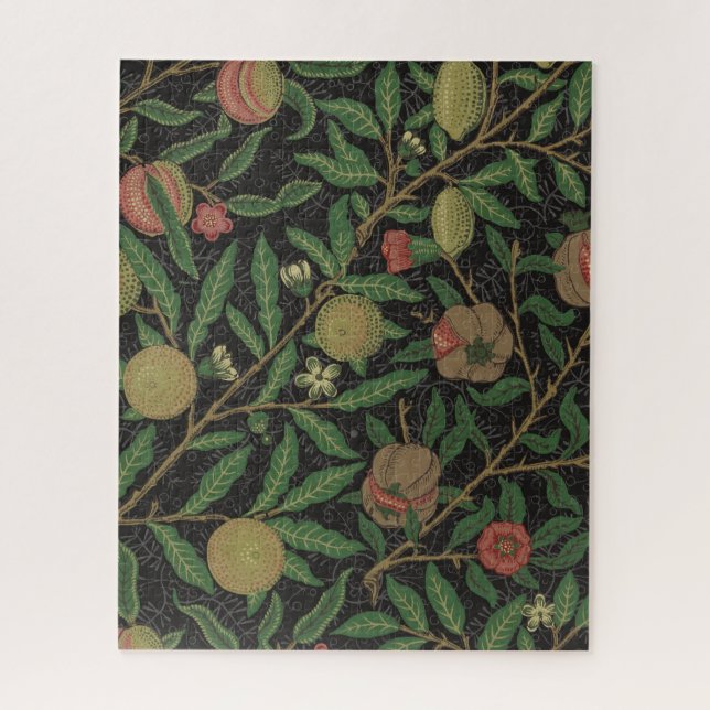 William Morris Pomegranate Black Fruit Puzzle (Vertikal)