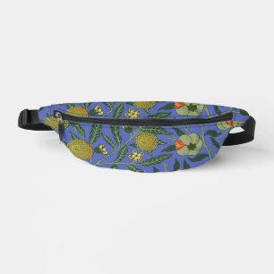William Morris Pomegranate Blue Colorful Wallpaper Bauchtasche