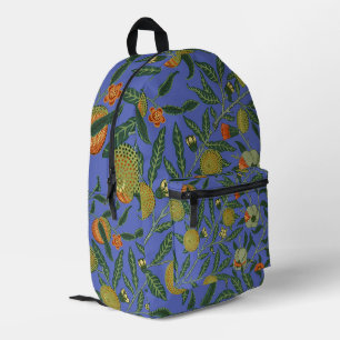 William Morris Pomegranate Blue Colorful Wallpaper Bedruckter Rucksack
