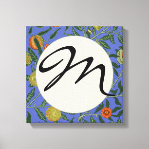 William Morris Pomegranate Blue Colorful Wallpaper Leinwanddruck