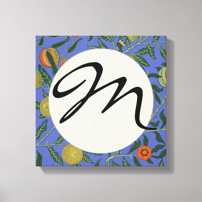 William Morris Pomegranate Blue Colorful Wallpaper Leinwanddruck (Vorderseite)