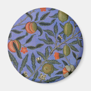 William Morris Pomegranate Blue Colorful Wallpaper Magnet