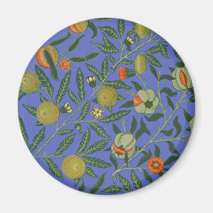 William Morris Pomegranate Blue Colorful Wallpaper Magnet