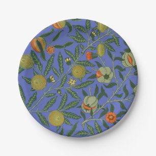 William Morris Pomegranate Blue Colorful Wallpaper Pappteller