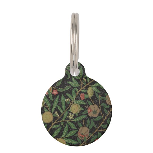 William Morris Pomegranate Classic Frucht Haustiermarke (Vorderseite)