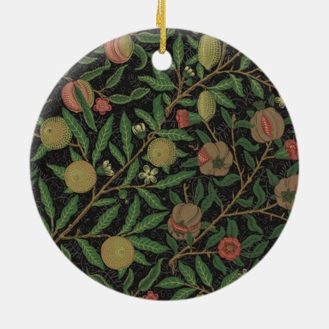William Morris Pomegranate Classic Frucht Keramik Ornament (Hinten)