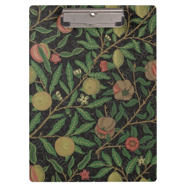 William Morris Pomegranate Classic Frucht Klemmbrett (Vorderseite)
