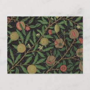William Morris Pomegranate Classic Frucht Postkarte