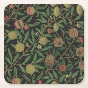 William Morris Pomegranate Classic Frucht Rechteckiger Pappuntersetzer