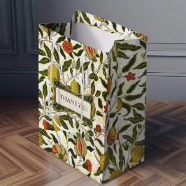 William Morris Pomegranate Lemons Fruchtmuster Mittlere Geschenktüte