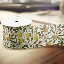 William Morris Pomegranate Lemons Fruchtmuster Satinband