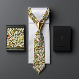 William Morris Pomegranate Lemons Yellow Fruits Krawatte