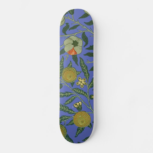William Morris Pomegranate Wallpaper Skateboard (Vorderseite)