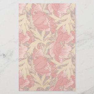 William Morris Poppies Floral Briefpapier