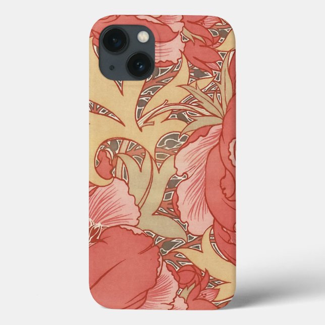 William Morris Poppies Floral Case-Mate iPhone Hülle (Rückseite)