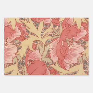 William Morris Poppies Floral Geschenkpapier Set