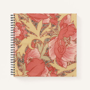 William Morris Poppies Floral Notizbuch