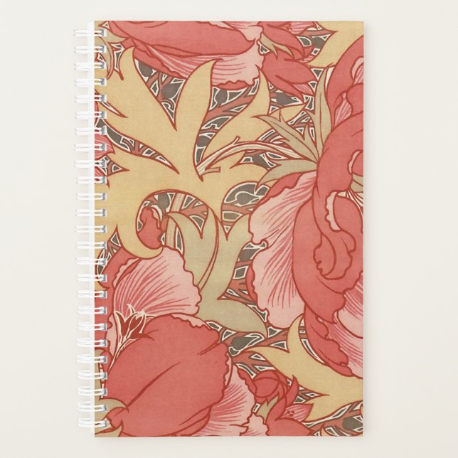William Morris Poppies Floral Planer (Vorderseite)