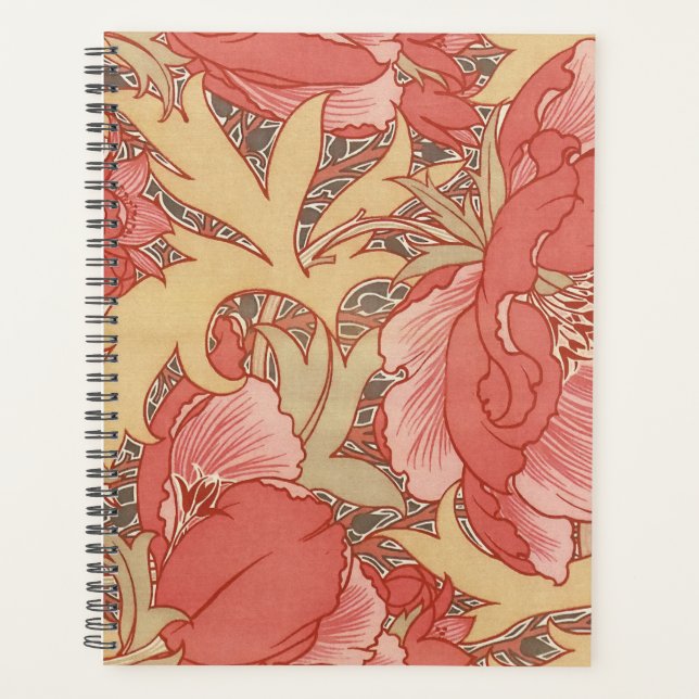 William Morris Poppies Floral Planer (Vorderseite)