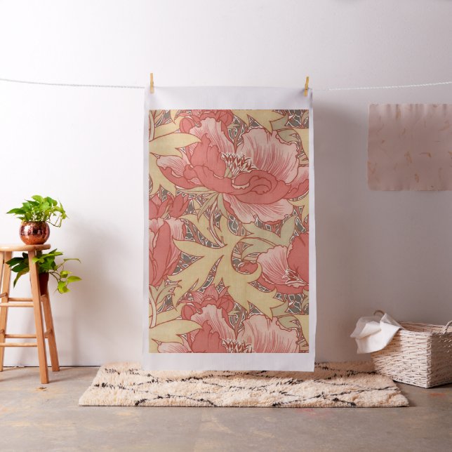 William Morris Poppies Floral Stoff (Beispiel)