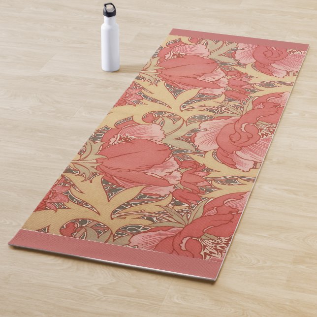 William Morris Poppies Floral Yogamatte (Beispiel)
