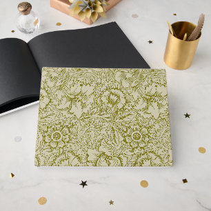 William Morris Poppy Classic Floral Green Gästebuch