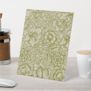 William Morris Poppy Classic Floral Green Sockelschild