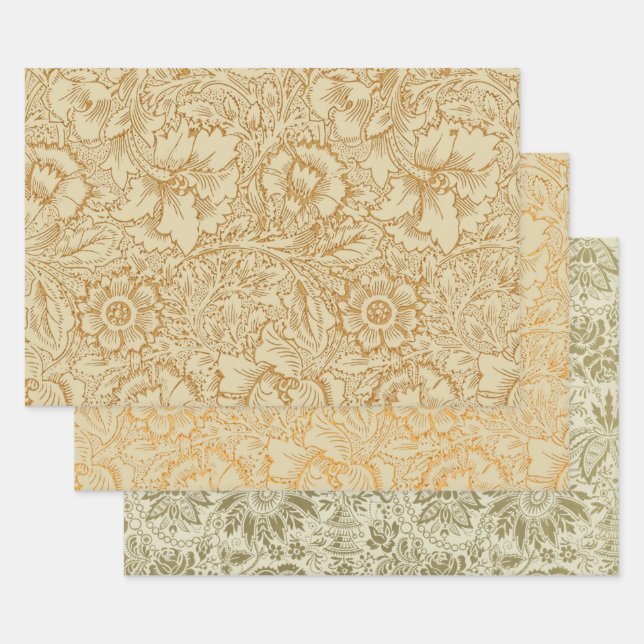 William Morris Poppy Floral Wallpaper Geschenkpapier Set (Set)