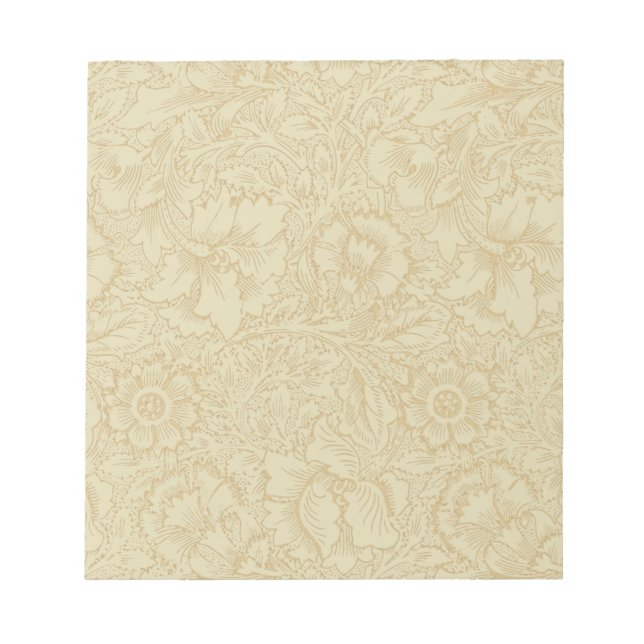 William Morris Poppy Floral Wallpaper Notizblock (Vorderseite)