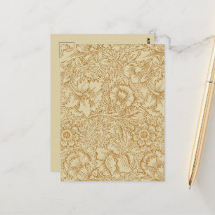 William Morris Poppy Floral Wallpaper Postkarte