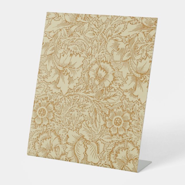 William Morris Poppy Floral Wallpaper Sockelschild (Vorderseite)