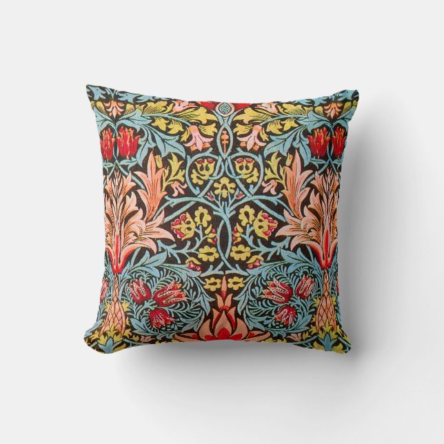William Morris Pre-Raphaelite Throw Pillow Kissen (Vorderseite)