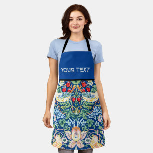 William Morris' Print: Strawberry Thief, Blau Schürze