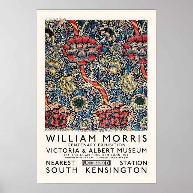 WILLIAM MORRIS Print, Victoria and Albert Museum  Poster (Vorne)