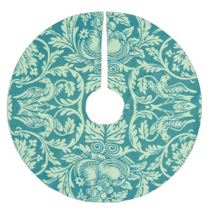 William Morris Queen Vintage Vogel & Floral Klassi Polyester Weihnachtsbaumdecke