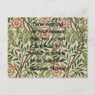 William Morris Quote Postkarte