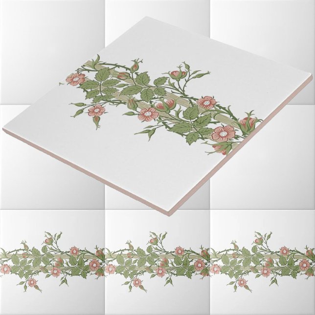William Morris Rambler Floral Frieze Pattern Fliese (Von Creator hochgeladen)
