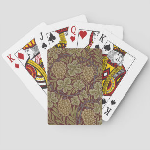 William Morris Rebe Weinranke Rot Grün Kunst Spielkarten