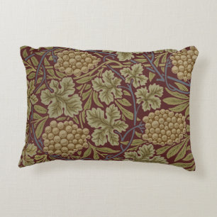 William Morris Reben-Traube Rot Grün Kunst Dekokissen