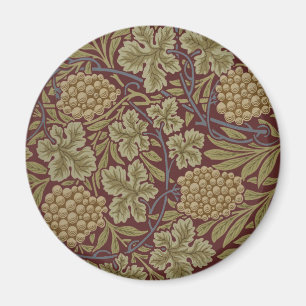 William Morris Reben-Traube Rot Grün Kunst Magnet