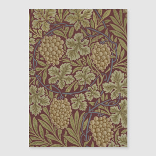 William Morris Reben-Traube Rot Grün Kunst Magnetkarte