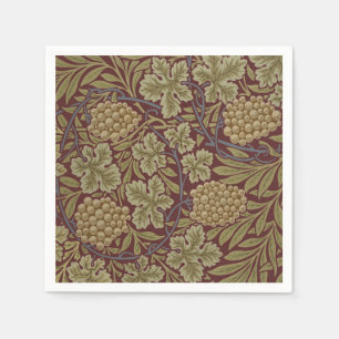 William Morris Reben-Traube Rot Grün Kunst Serviette
