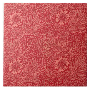 William Morris Red Marigold Pattern Fliese