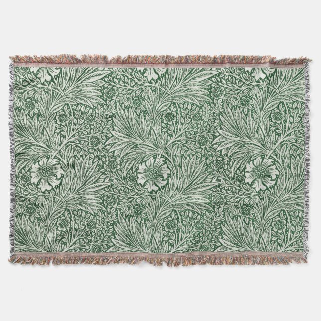 William Morris Ringelblume grün floral Blume Decke (Vorderseite)